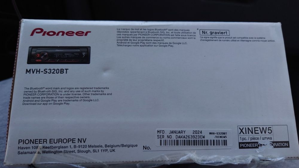 Магнітола pioneer mvh-s320bt