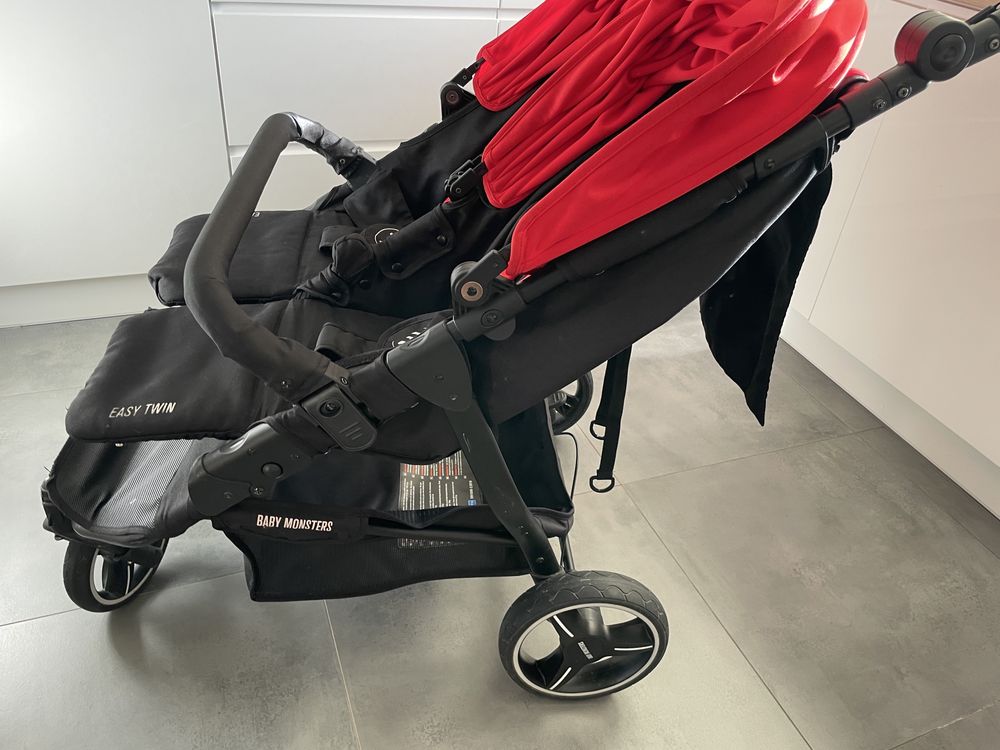 Wózek bliźniaczy (lub rok po roku) Baby Monsters Easy Twin 3.0