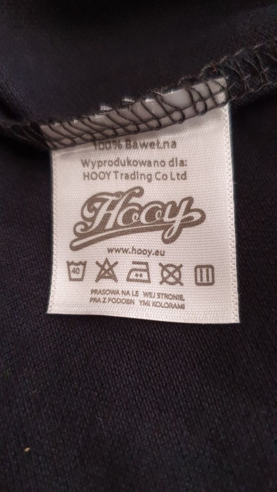 T-Shirt czarny męski nowy marka Hooy bawełna w rozmiarze M