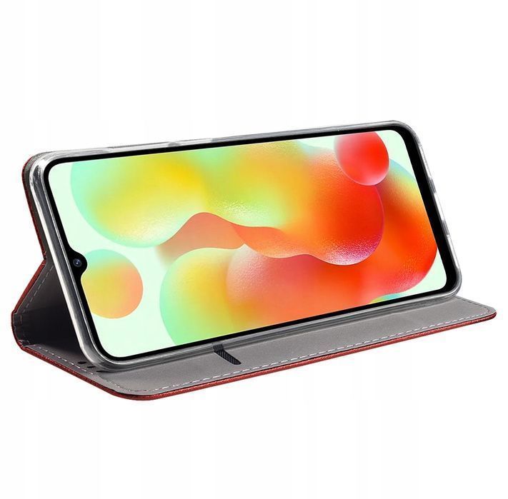 Etui Z Klapką Magnet Do Xiaomi Redmi 12C / 11A / Poco C55 Czerwone