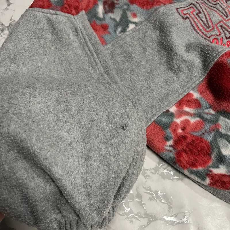 Vintage Polar w Kwiaty Wzory Crazy Fleece Retro Y2K 90s