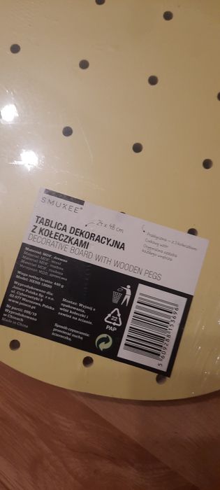 Tablica dekoracyjna z kołeczkami , ananas , nowa