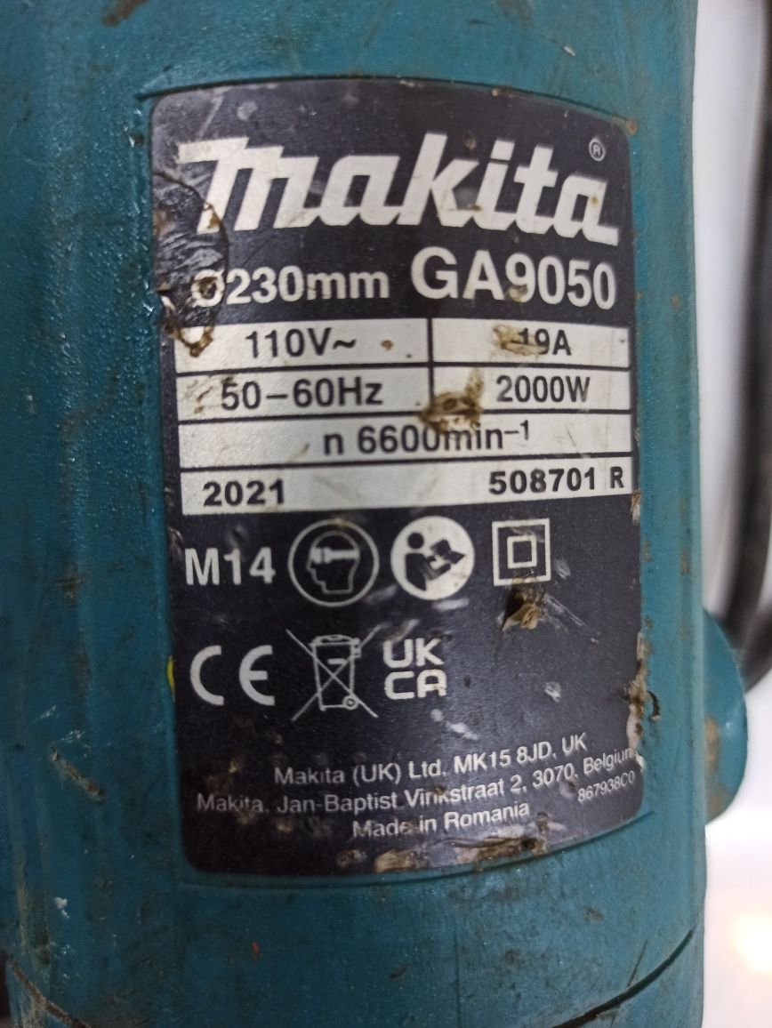 Szlifierka kątowa duża MAKITA GA9050 Rok 2021 na 110V 2000W 230mm