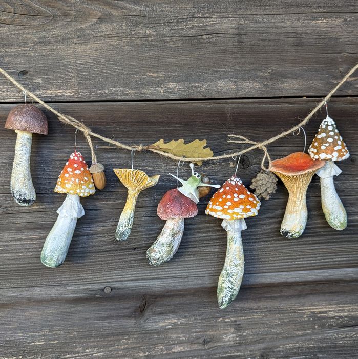 Декор из грибов.