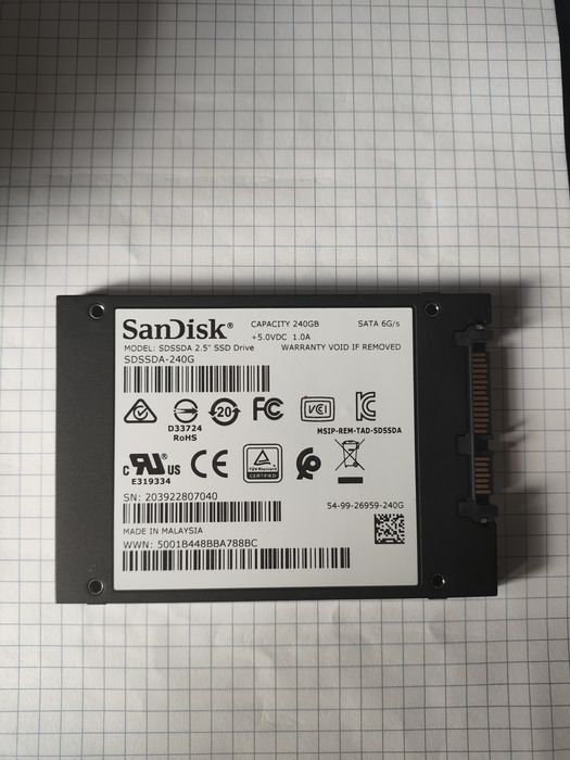 Dysk SSD 240 GB 2.5"