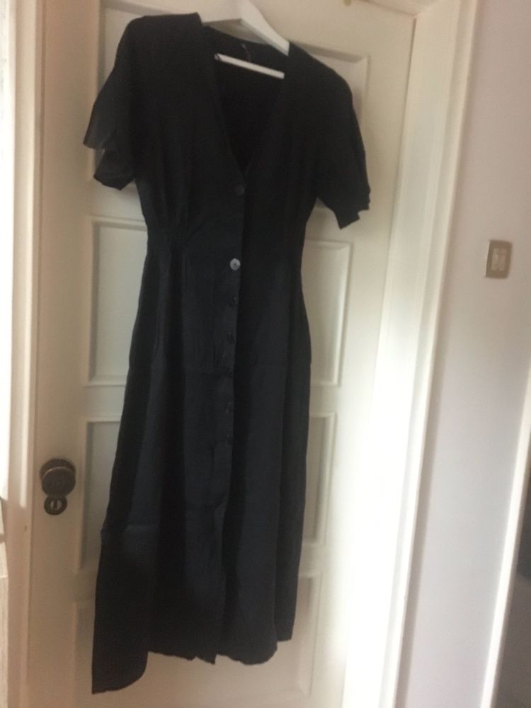 Vestido Midi Preto Zara