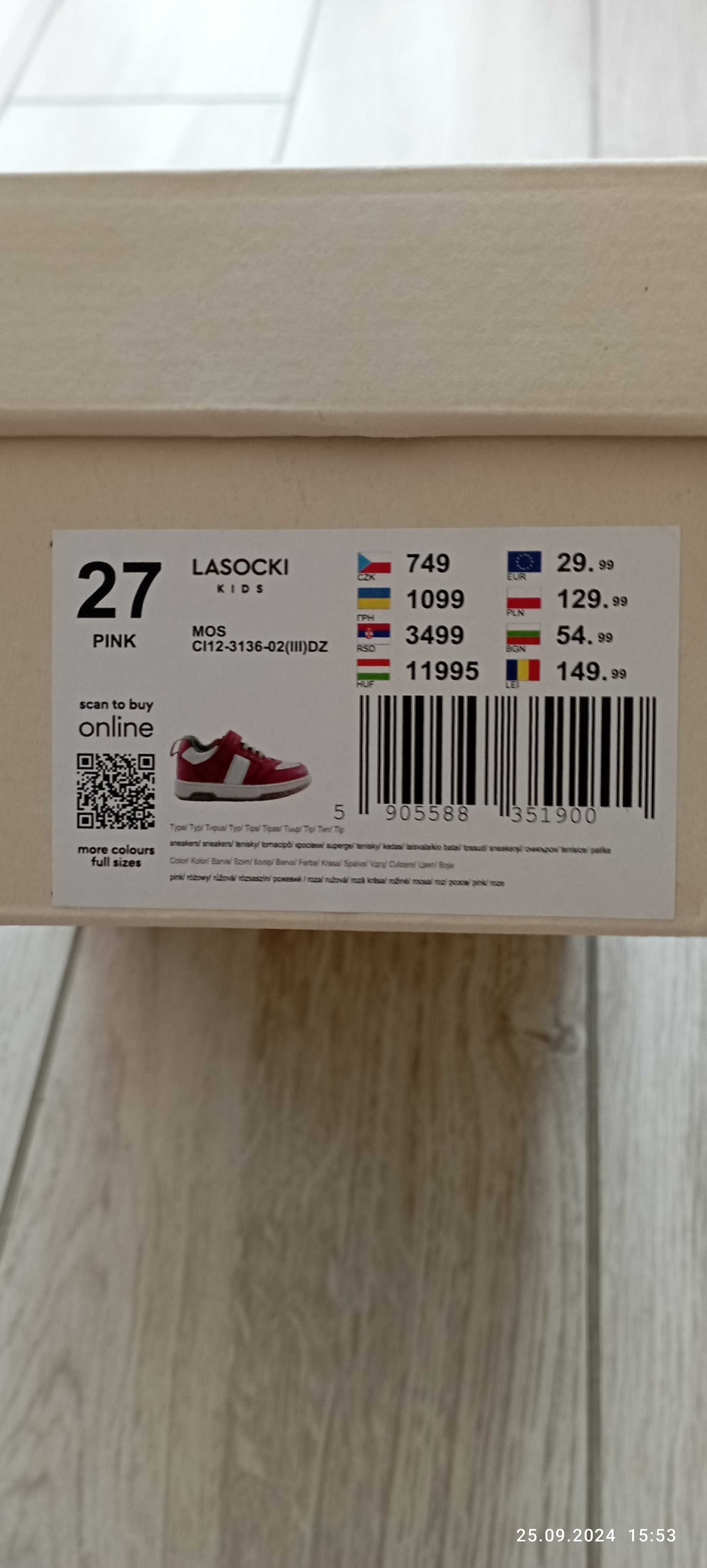 Buty sportowe dziewczęce Lasocki