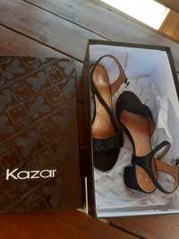 skórzane sandały KAZAR rozmiar 37 38 czarne