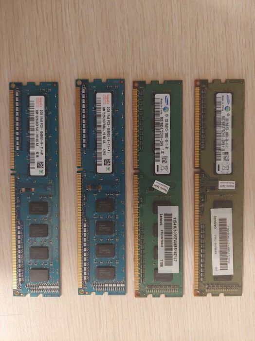 pamięć 4 x 2gb PC3 cztery sztuki w pakiecie.