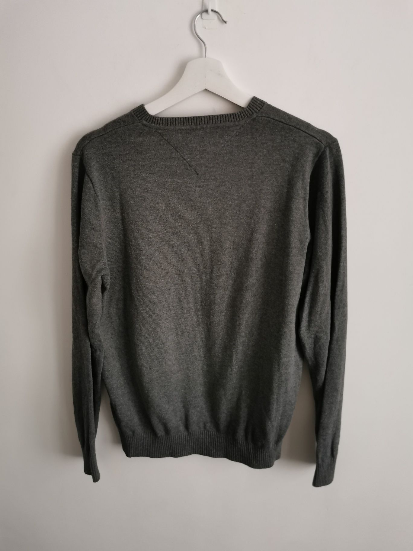 Tommy Hilfiger sweter w serek męski logowany bawełniany S/M