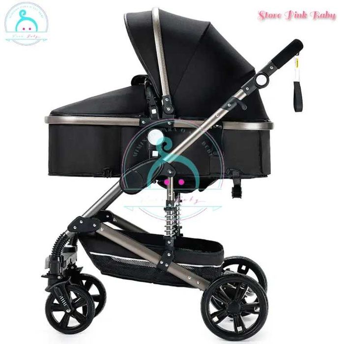 Carrinho de bebé 3 em 1 PinkBaby - Fabulous - Preto