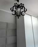 Lampa sufitowa czarna kryształki