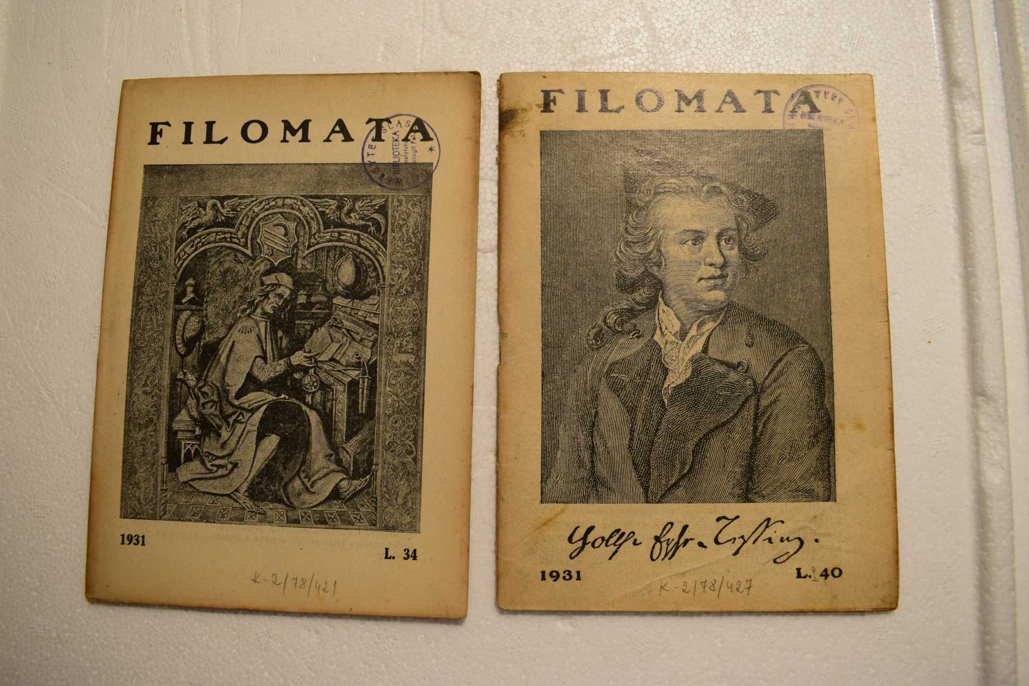 Filomata -  z  1931 , wydawnictwo Lwowskie - 15 egzemplarzy .