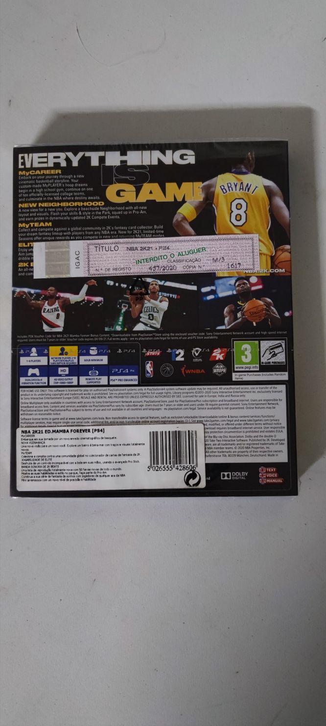 Jogo PS4 Nba 2k21 Mamba Edition