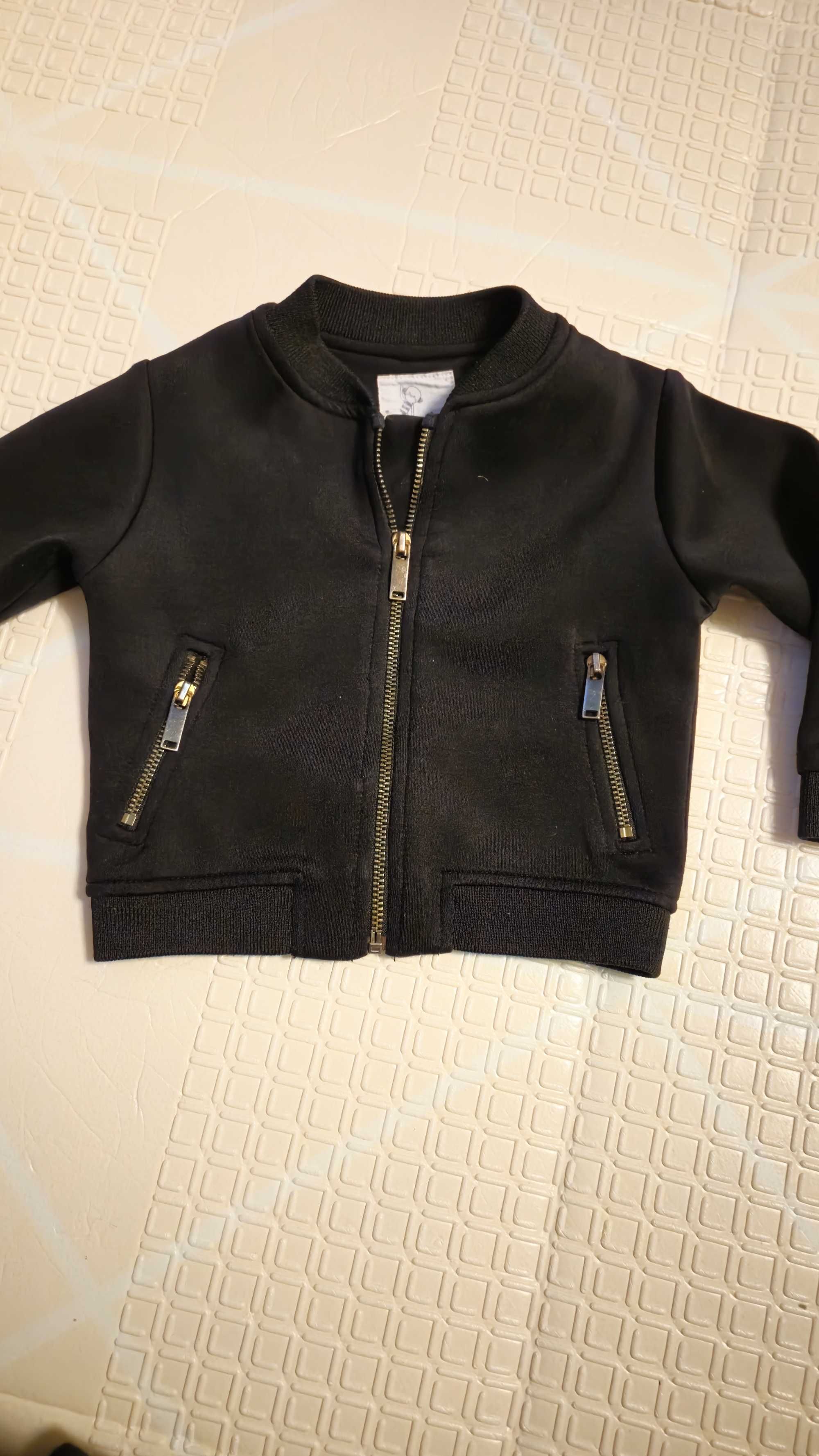 Czarna bluza rozpinana kurtka 68 River Island Mini