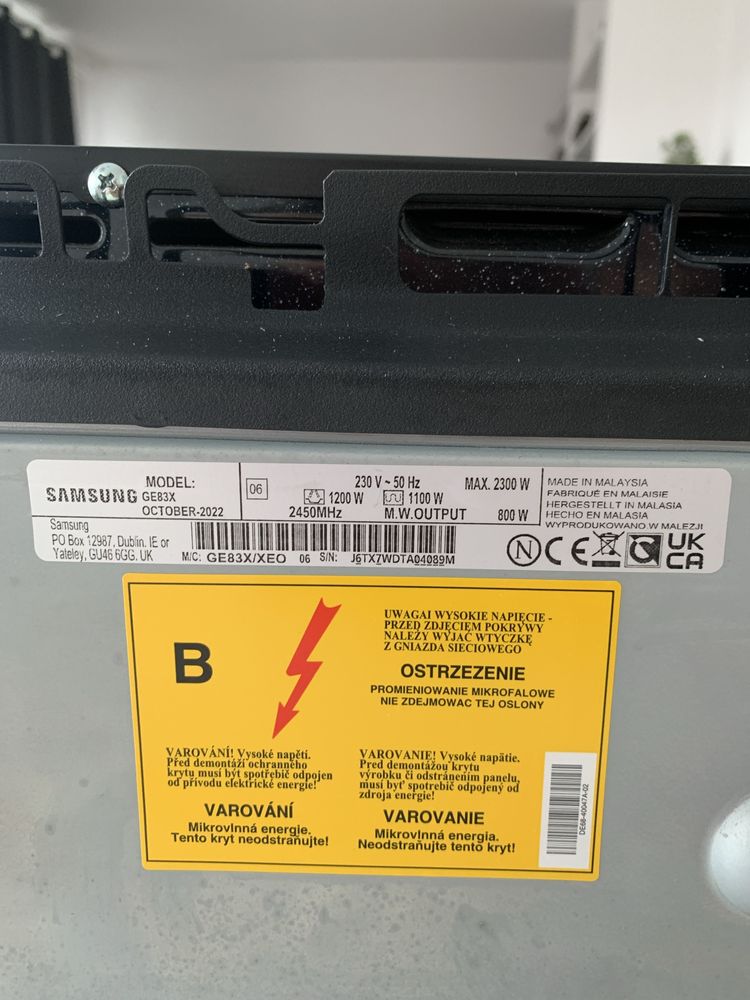 Kuchenka mikrofalowa Samsung GE83X