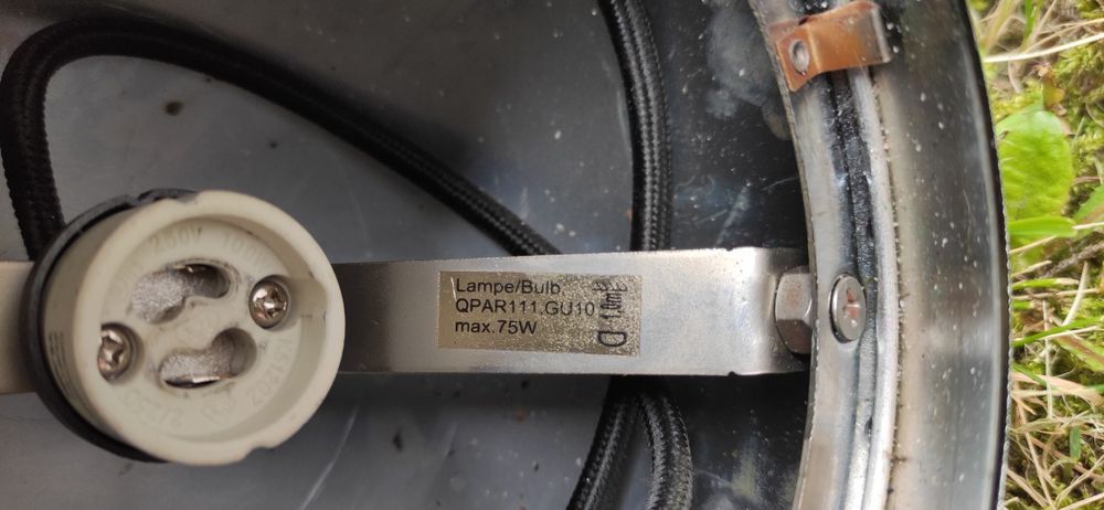 Żyrandol srebrna lampa wisząca, kula. Bulb