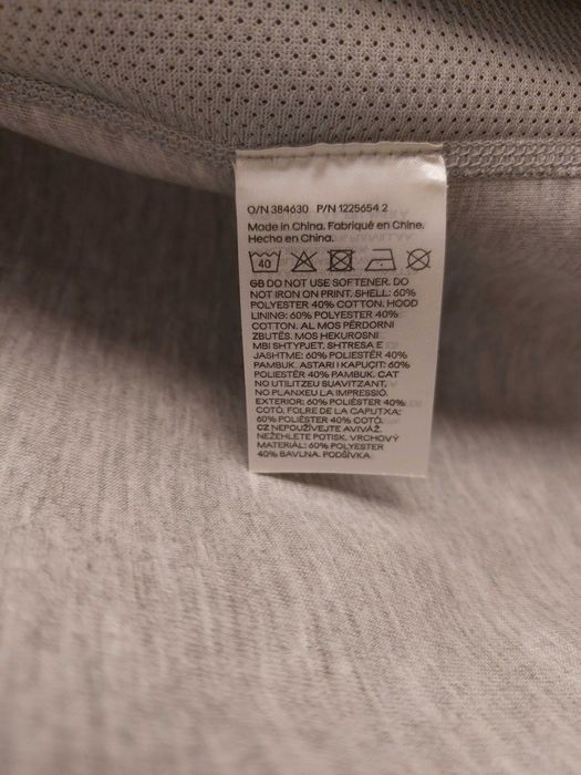 Szara rozpinana bluza z kapturem H&M Move tech fleece Nowa M