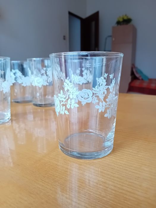 Komplet szklanek ozdobnych. Nowe. Vintage.