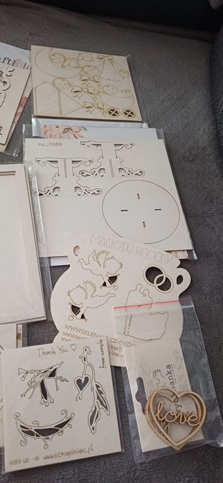 Zestaw tekturek. Scrapbooking mix wzorów