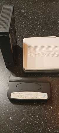 Trzy routery Asus Netgear Asmax zestaw