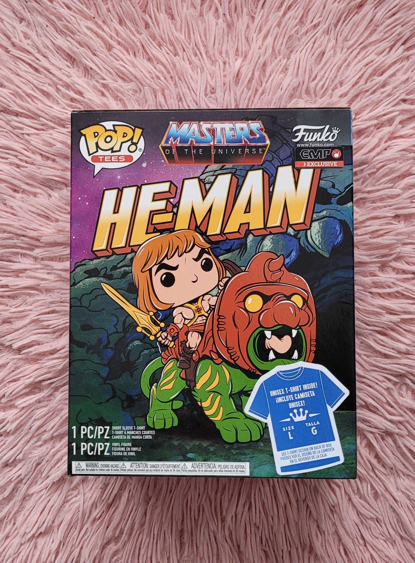 Funko POP Tees HE-MA HeMan Masters Of The Universe GITD Glows