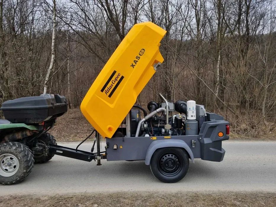 Atlas Copco Kompresor Śrubowy 5m XAS 88 silnik Kubota 4cylindry jak Nowy 2018rok z Norwegii  Maszyna jak Nowa zSalonu Zero wycieków Naolejacz i chłodnica cyklonowa