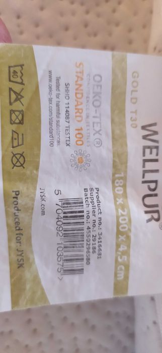Topmaterac 180x200x4,5 GOLD T30 WELLPUR