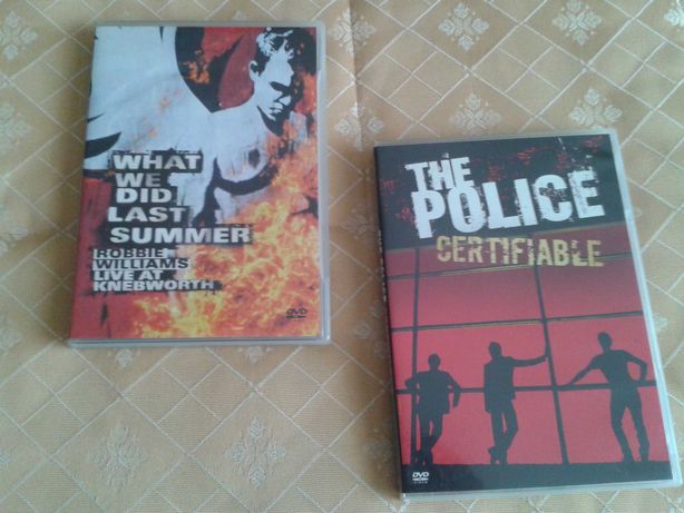 2 DVD musicais duplos THE Police + ROBBIE Williams,c/oferta