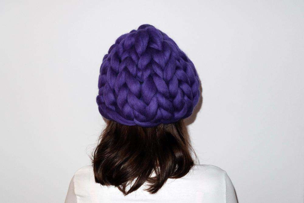 Czapka 100% Wełna Merino Merynos Handmade (czesankowa)