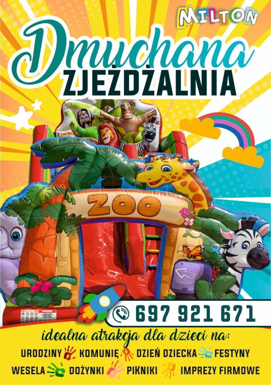 Wynajem dmuchańców, zjeżdżalni dmuchanych dmuchaniec dmuchańce