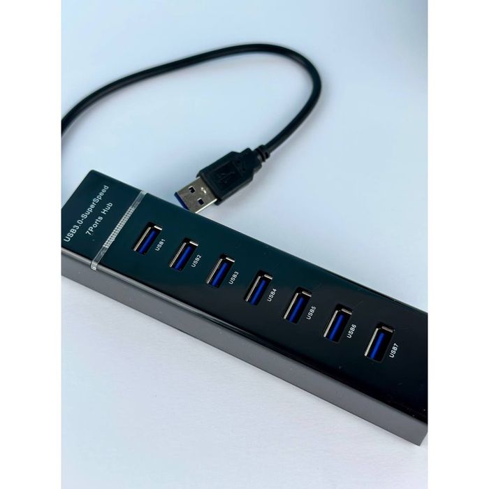 Хаб 7 портів usb 3.0 з підключенням додаткового живлення