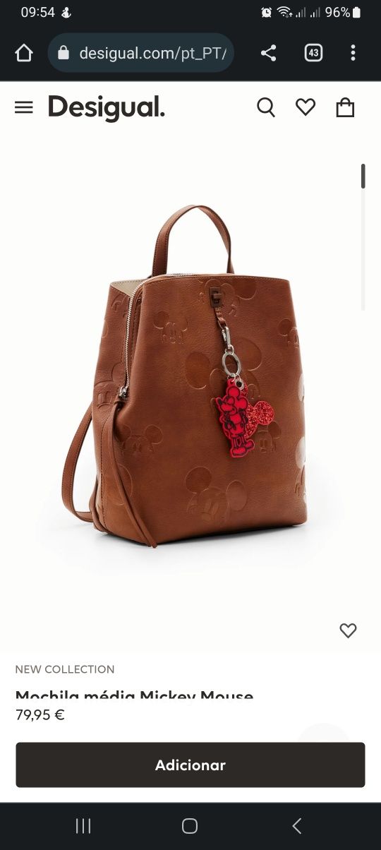 Bolsa desigual padrão Mickey