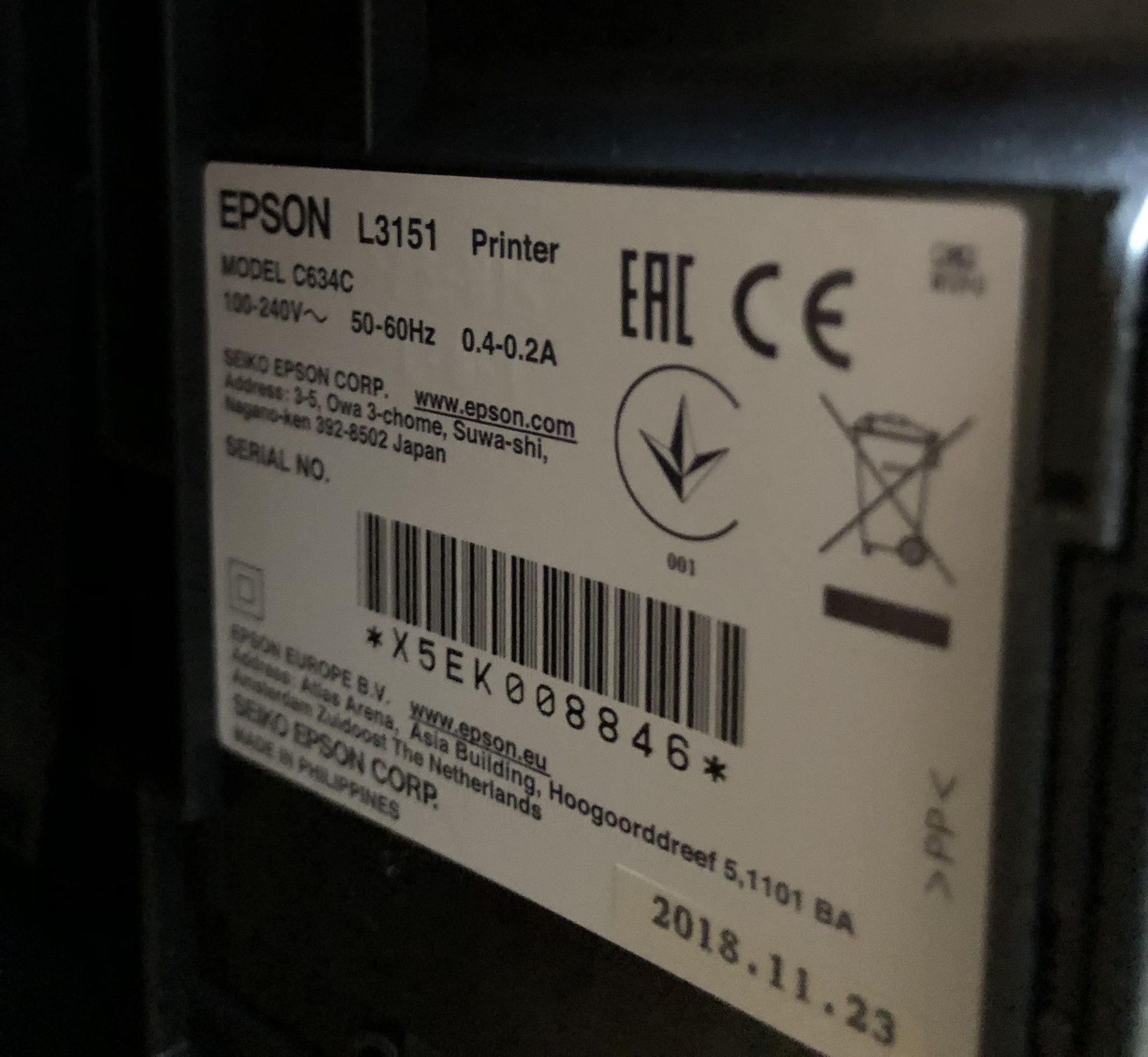 Продам принтер, БФП, струменевий Epson L3151 з wifi.