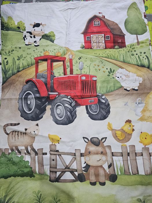 Posciel traktory farma zwierzątka+kołdra
