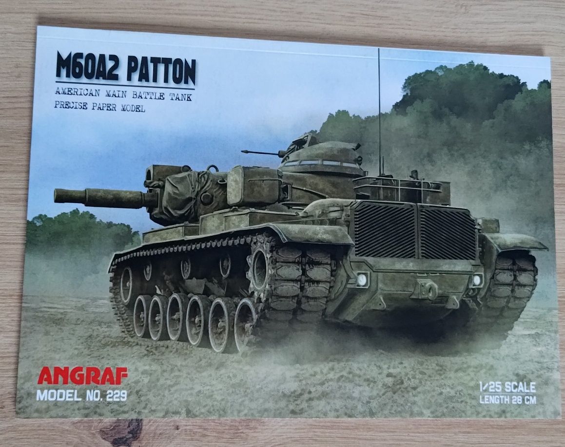 Amerykański czołg M60A2 PATTON, Angraf Model, 1:25 model kartonowy