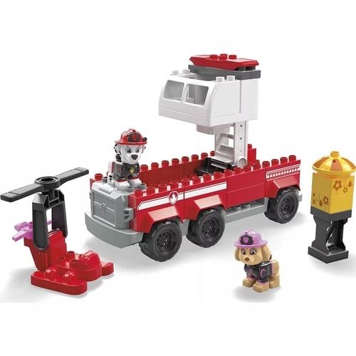 Klocki Psi Patrol 2w1 wóz strażacki i helikopter