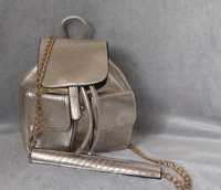 Nowa złota torebka plecak Stradivarius