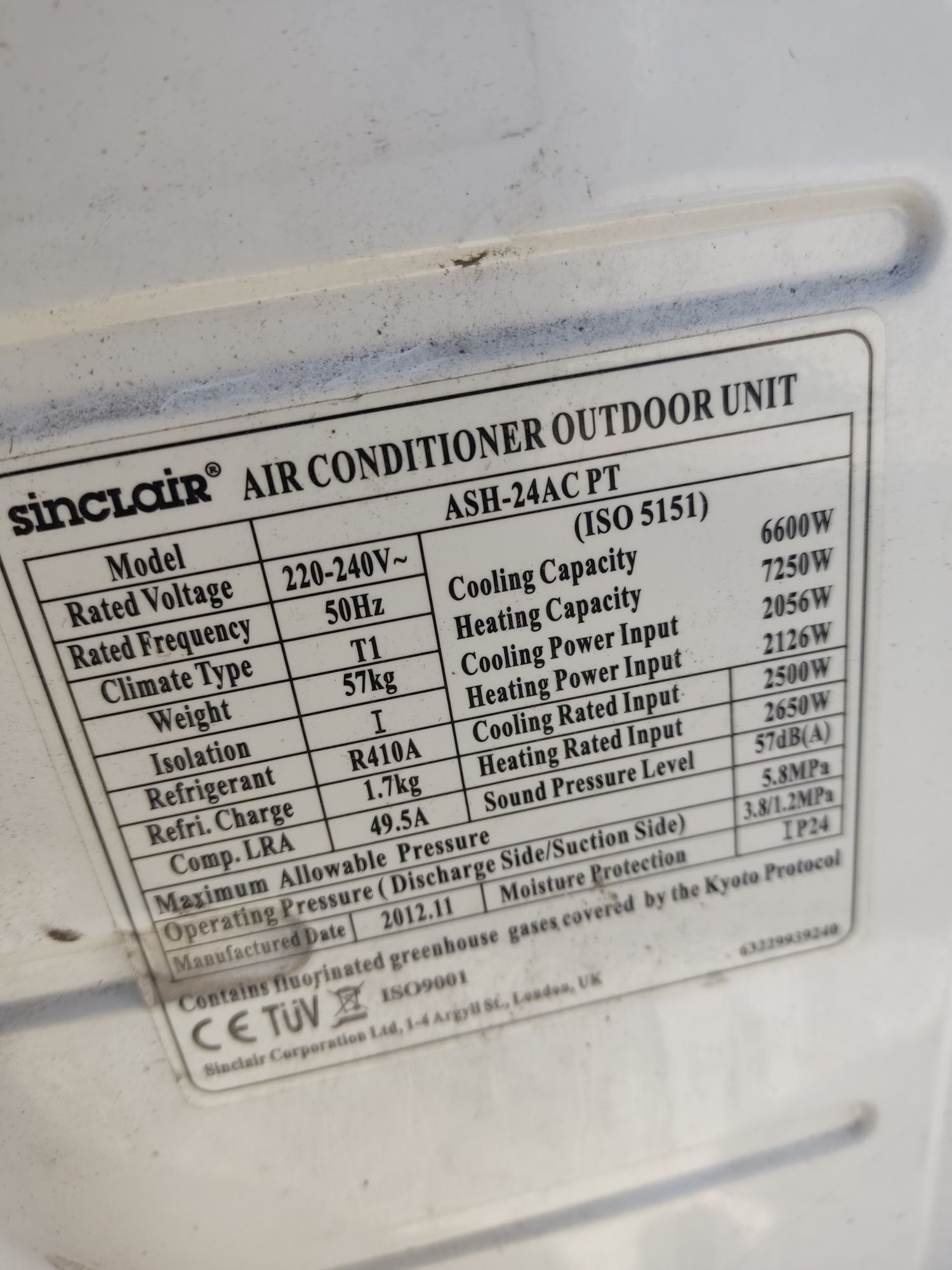 Klimatyzator ścienny sinclair 7kw
