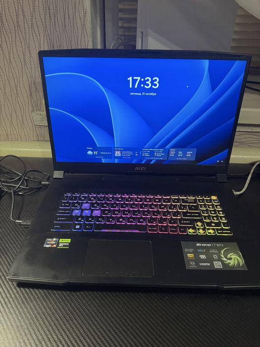 Ноутбук msi bravo rtx 4050, 17,3’, 48gb озп