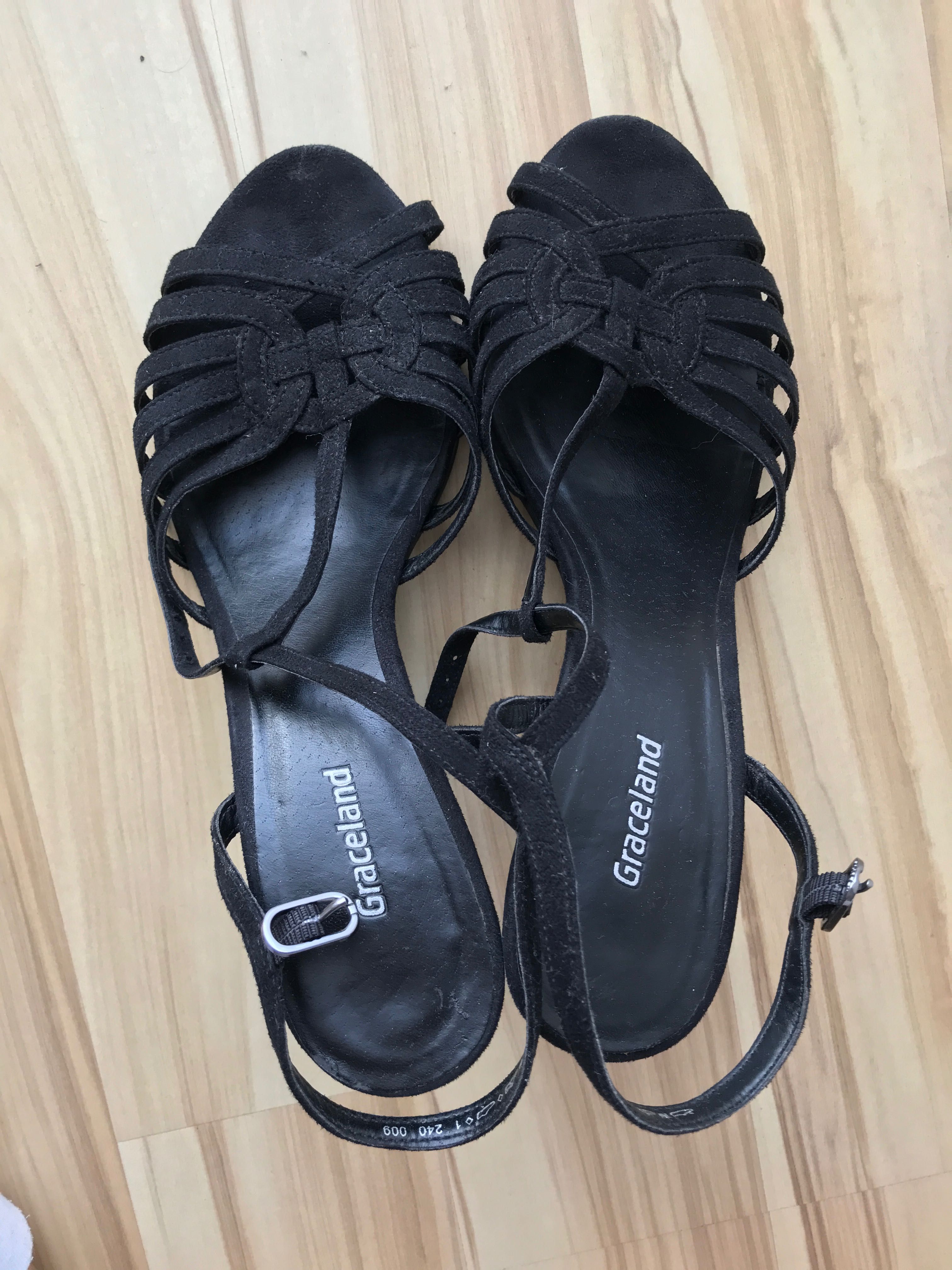 Buty sandały na szpilce Deichmann