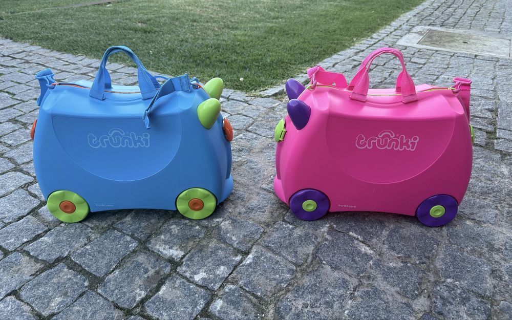 Vendo malas Trunki Azul e Rosa em excelente estado