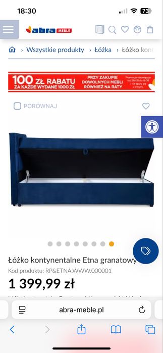 Duże jednoosobowe łóżko