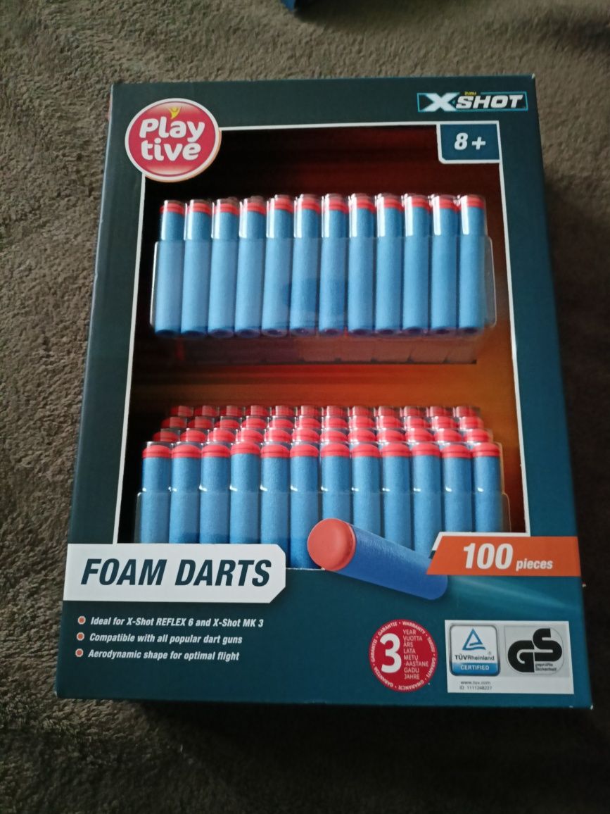 Foam darts 100 sztuk naboje strzałki do nerfa