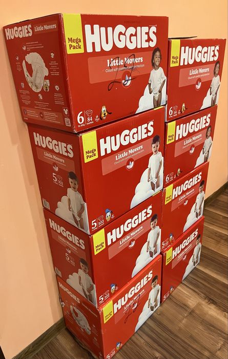 Памперси Huggies Little Movers 5-6 з Італії