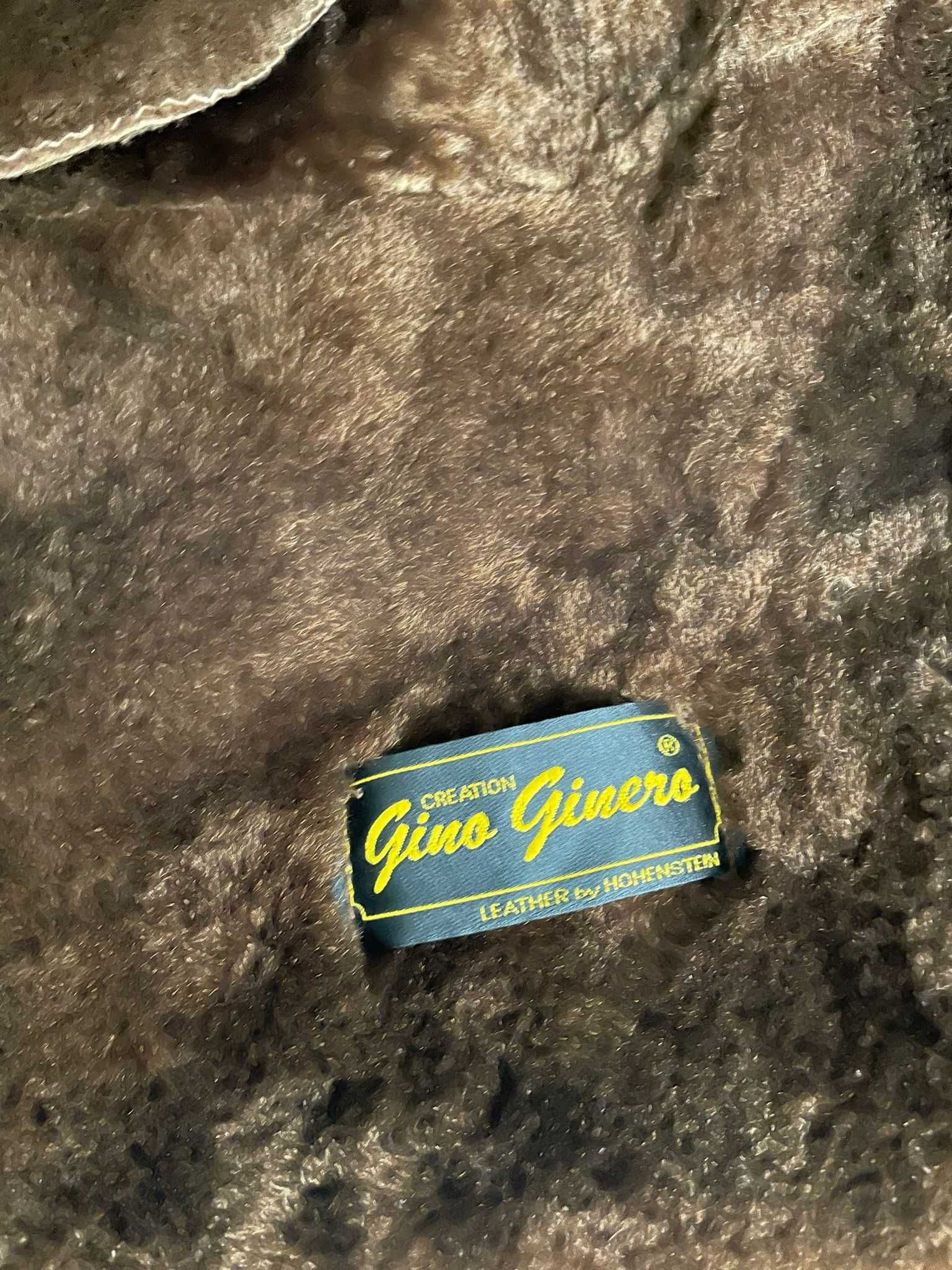 Kożuch męski Shearling Gino Ginero skóra owcza rozmiar 54 XL vintage