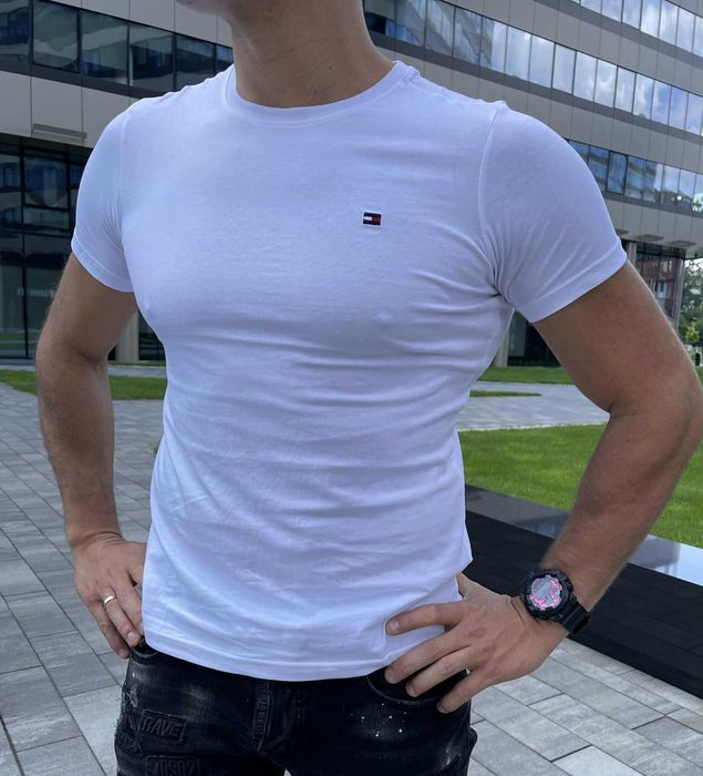 Koszulka Męska Tommy Hilfiger S M L XL DOSTĘPNA BIAŁA I CZARNA Prezent