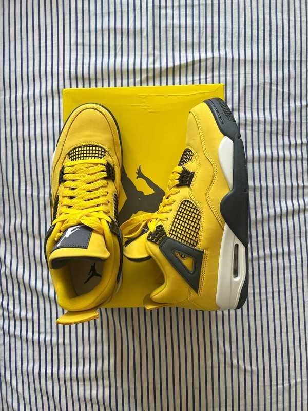 Nowość*NowyJordan4NikeAir4 żółtyUnisexTrampki 40