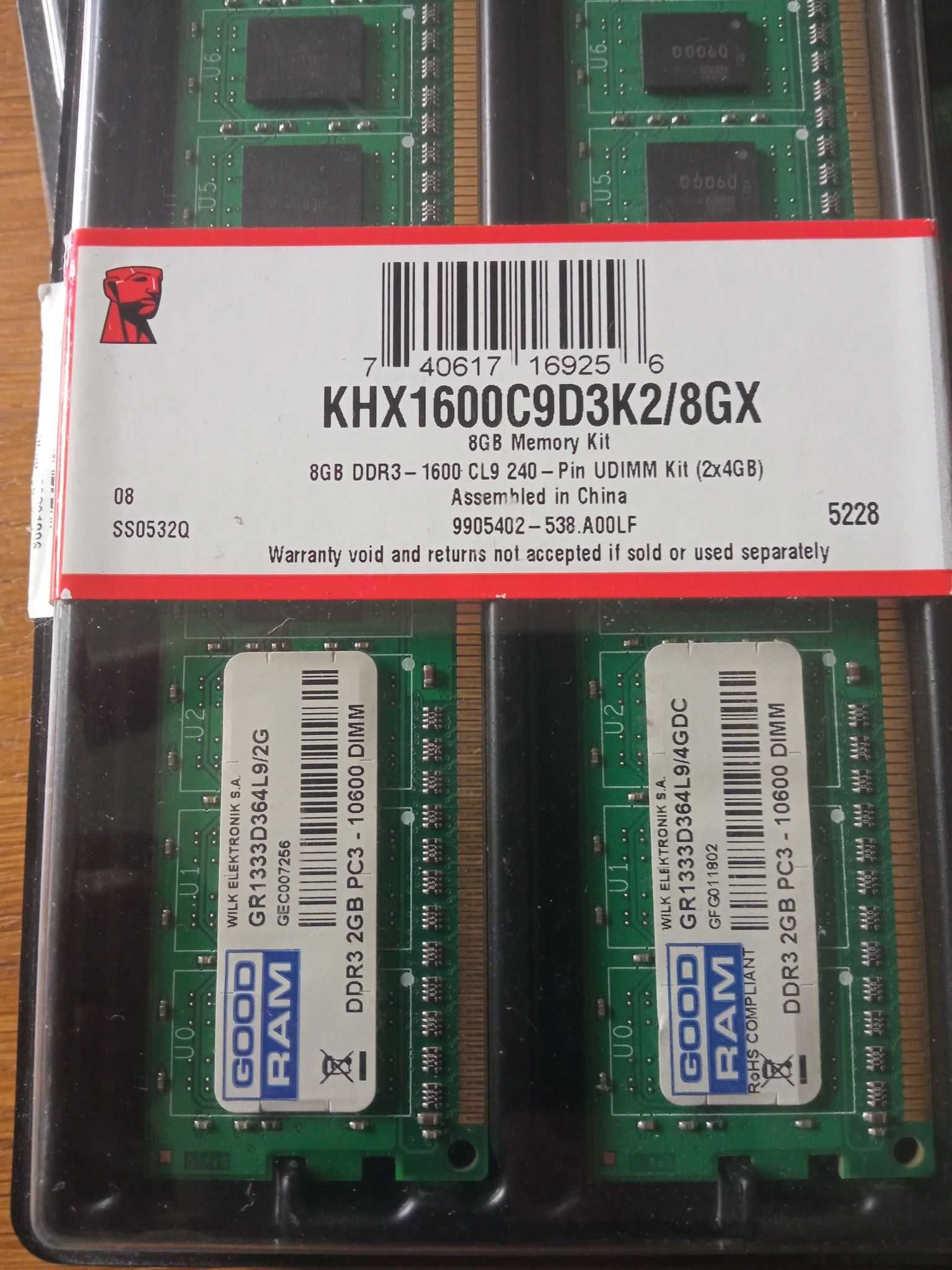 Pamięć RAM GOODRAM GR1333D364L9/2G - 4 kości