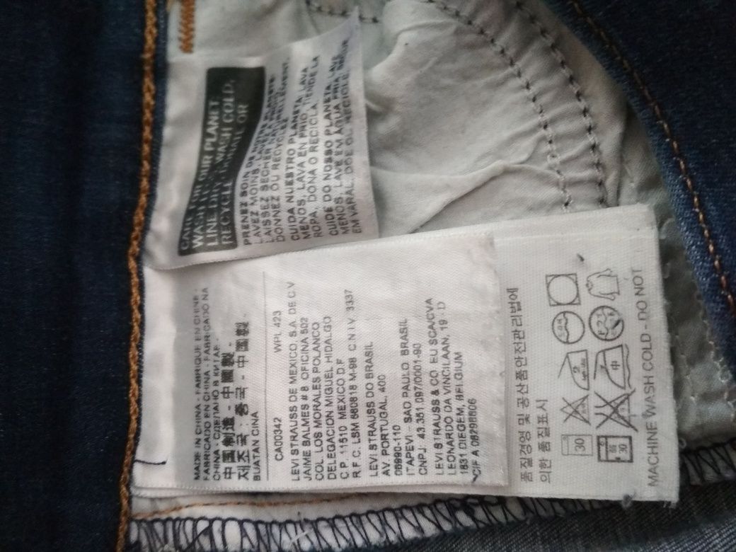 Levi's 710 super skinny jeans spodnie jeansowe dżinsy W25 L32